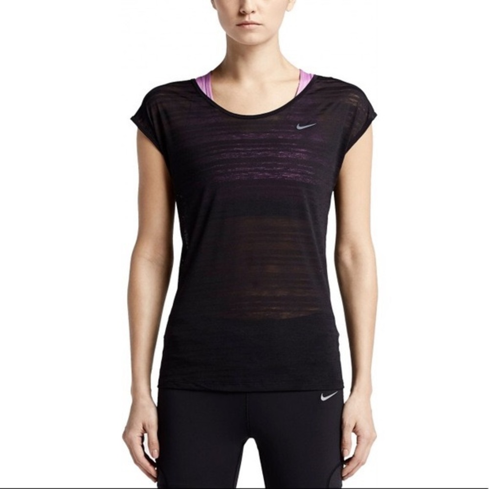 Nike Pro Dri-fit Cool Breeze Running Tee Burnout M